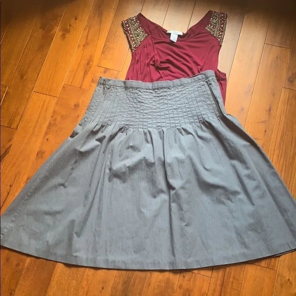 Vintage New Isaac Mizrahi bluish gray skirt